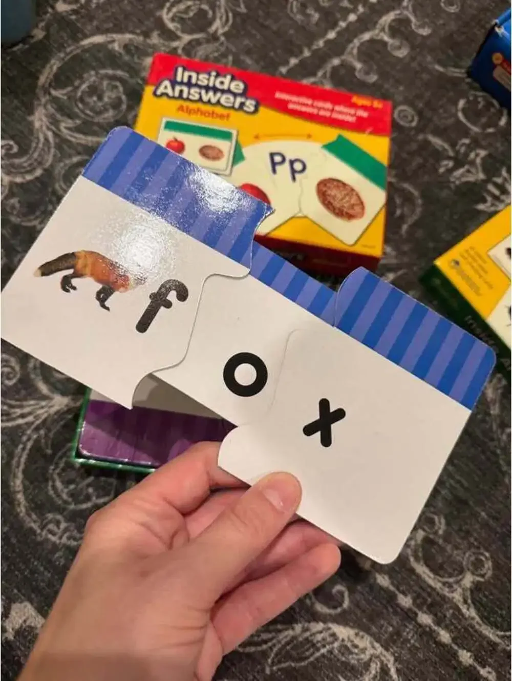 Learning Resources Inside Answers Alphabet and 3-Letter Words Flash Card Sets